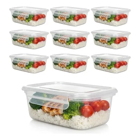 10 Pote Hermético Marmita 750ml Freezer Microondas Fitness Transparente