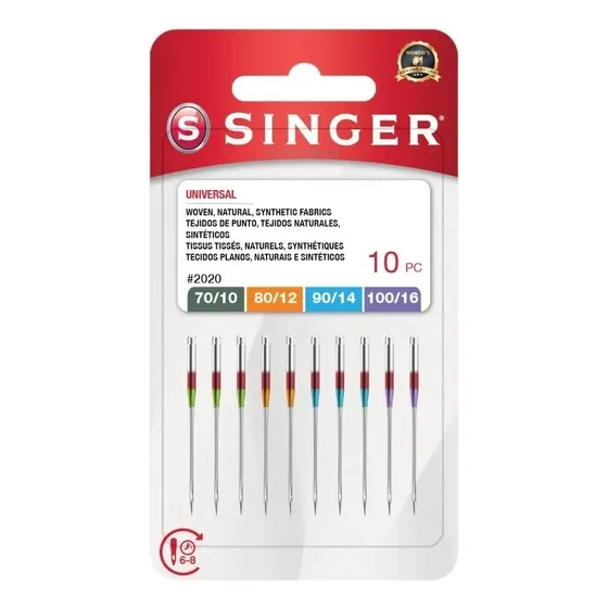 Surtido De Agujas De Coser Singer Domestic Niqueladas