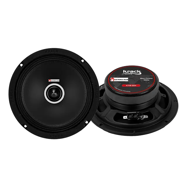 Par 2 Medios 8 Tipo Open Show Krack 300 Watts Potentes Color Negro