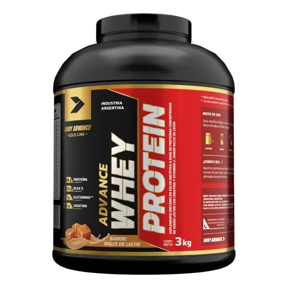 Advance Whey Protein 3 Kg Dulce De Lech Con Creatina Y Vit C Dulce De Leche