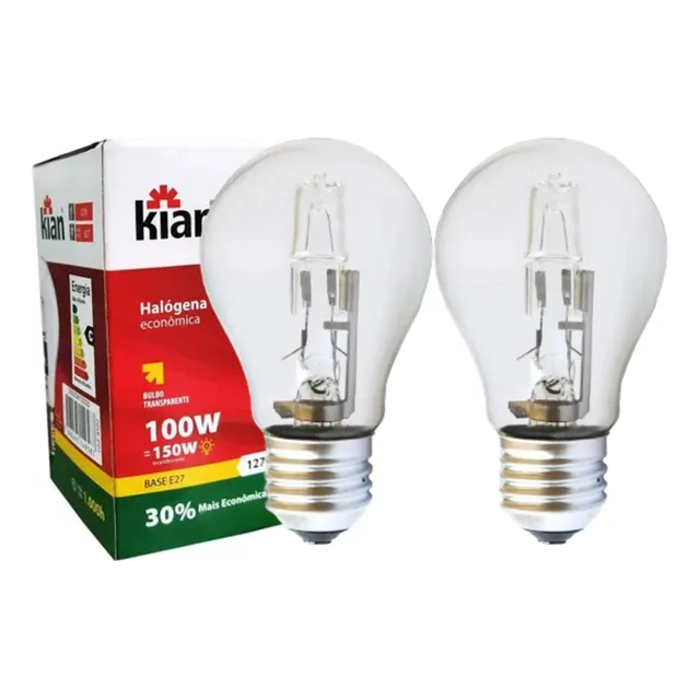 Kit 2 Lâmpadas Churrasqueira 150w Halógena 110/220v Forte
