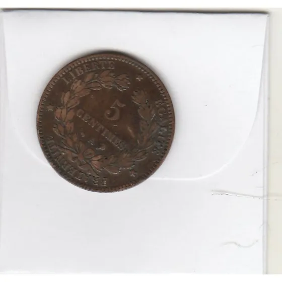 Moeda De 5 Centesimos De 1897