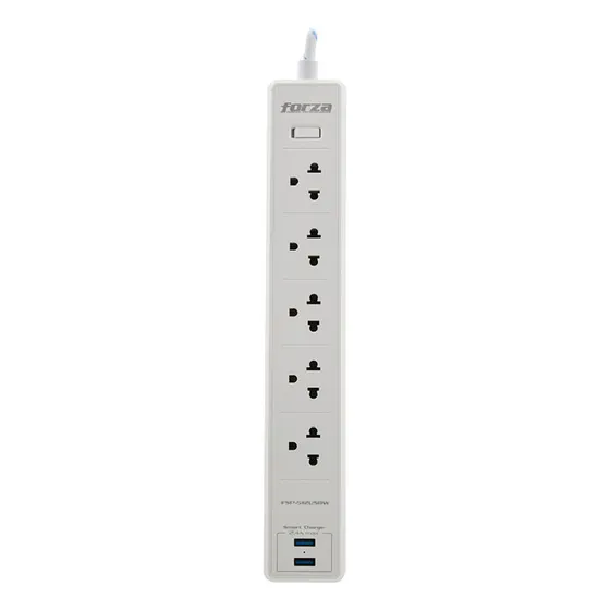 Regleta Forza Fsp-512usbw Sp 110/220v 1200j 5-unv Nema 2