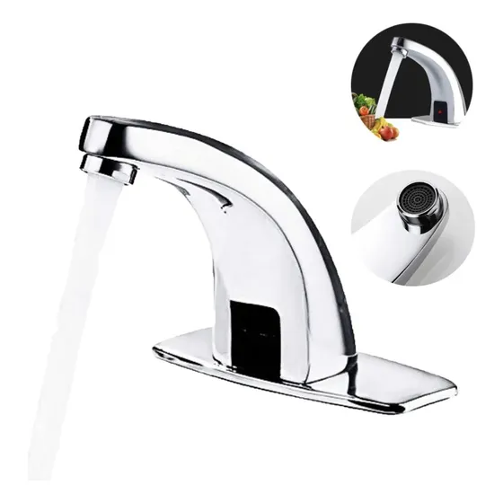 Grifo Mezclador Monomando Moderno Con Sensor Para Lavabo