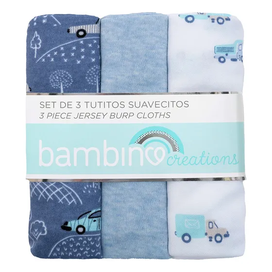 Set 3 Tutitos Suavecitos Azul Autos Niño