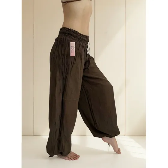 Pantalon Babucha Bambula Yoga Taichi Meditacion Clasico  S/b