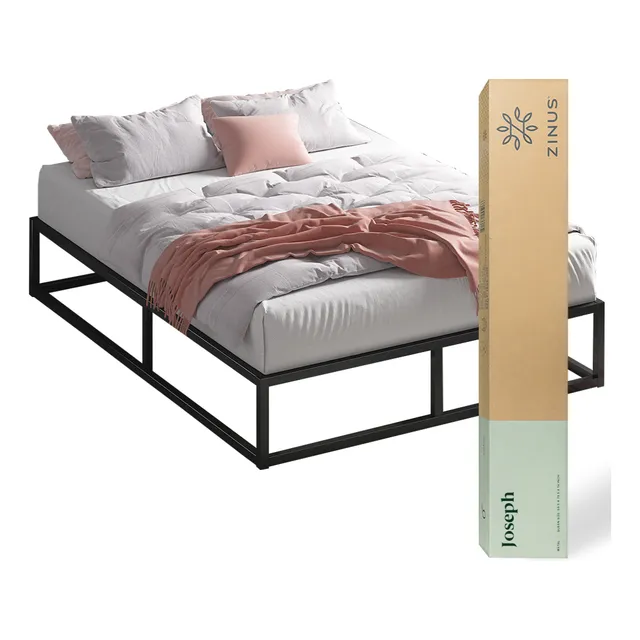 Base De Cama Joseph Zinus 2 Plazas 150x190x25cm Color Negro