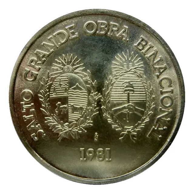 Tp 1981 Conmemorativa De Plata Salto Grande Excelente Estado
