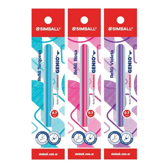 Repuesto Genio Plus Fancy X 3 Colores Simball
