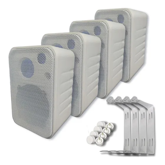 Caixas Som Ambiente 280w Rms Branca Ou Preta Hills