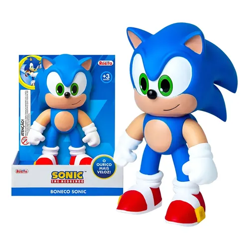 中古 PAN SONIC - A 2LP Boneco Articulado Sonic 21cm Vinil Kids Play Mania Nova Brink