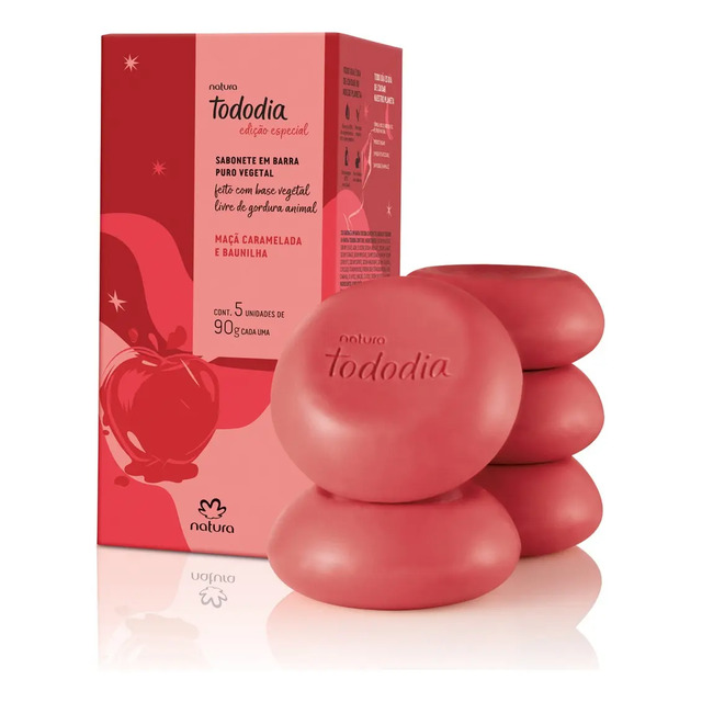 Sabonete Em Barra Natura Tododia Maçã Caramelada 5un 90g