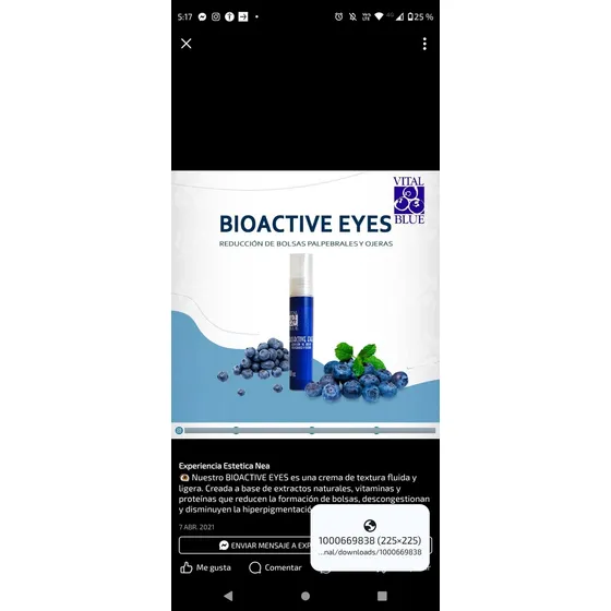 Bioactive Eyes Contorno De Ojos Bolsas Y Ojeras Vital Blue Todo Tipo De Piel Día/noche