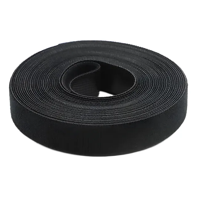 Cinta Velcro Organizador Cables Rollo 5m X 2cm Color Negro
