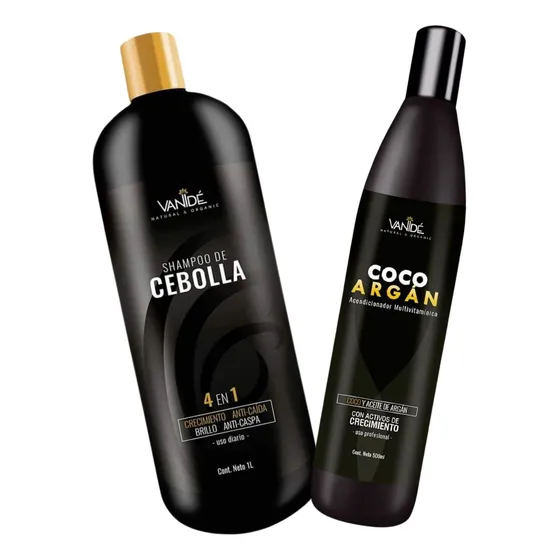 Kit Anticaída Shampoo Cebolla + Acondicionador Coco Argán
