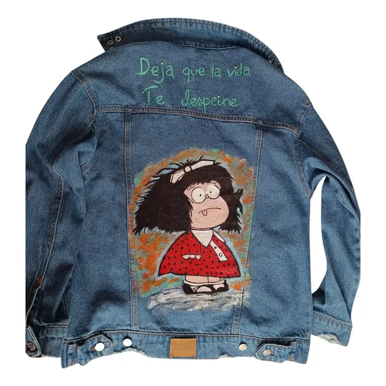 Sybilla Chaqueta Mezclilla Pintada A Mano