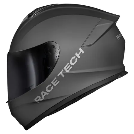 Capacete Moto Race Tech Hit Monocolor Cinza Fosco