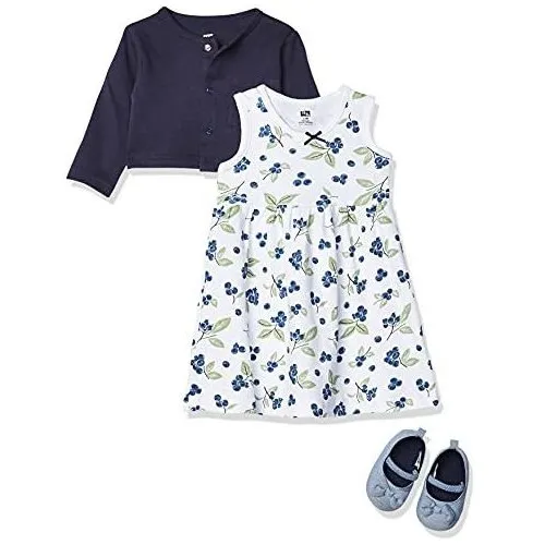 Chadson Bebé Bebé Niñas Vestido De Algodón, Cardigan Smbnx