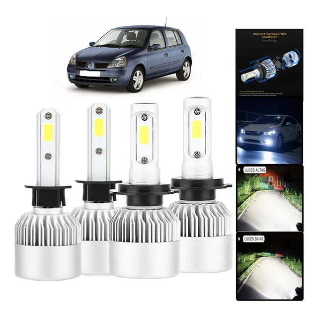 Cd- Kit De Focos Led 8000lm Luz Alta Y Luz Baja Para Renault