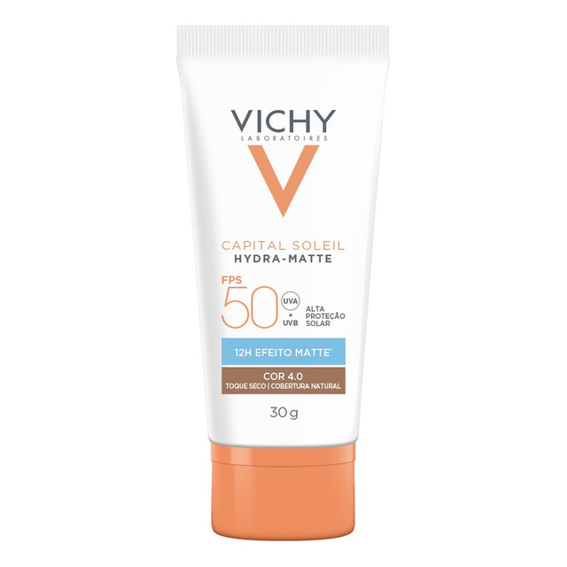 Protetor Solar Facial Capital Soileil Hydra-matte Fps50 Cor 4.0 30g Vichy Protetor Solar Facial Capital Soileil Hydra-matte Fps50 Cor 4.0 30g Vichy