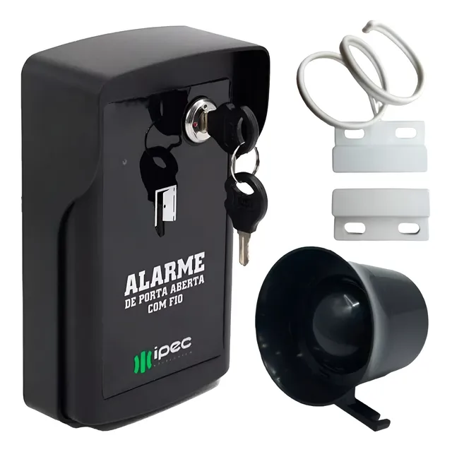 Alarme De Porta Aberta E 2 Sensor Magnético E 01 Sirene