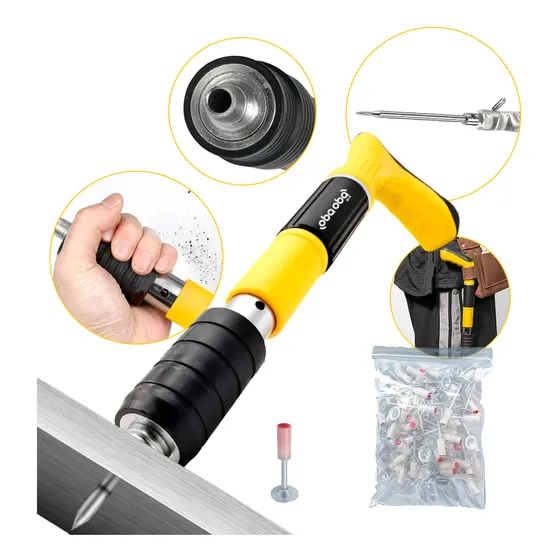 Kit Pistola De Fixação Finca Pino Com 120 Pregos