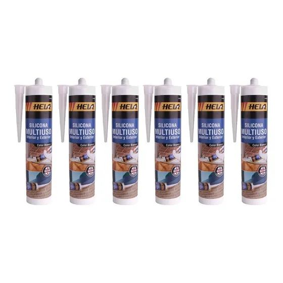 Silicona Hela Universal Blanca 280ml 6 Und  $1.890 C/u