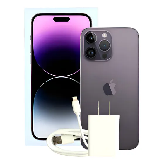 Apple Iphone 14 Pro 128 Gb Morado Esim Con Caja Original Morado Oscuro (Reacondicionado)