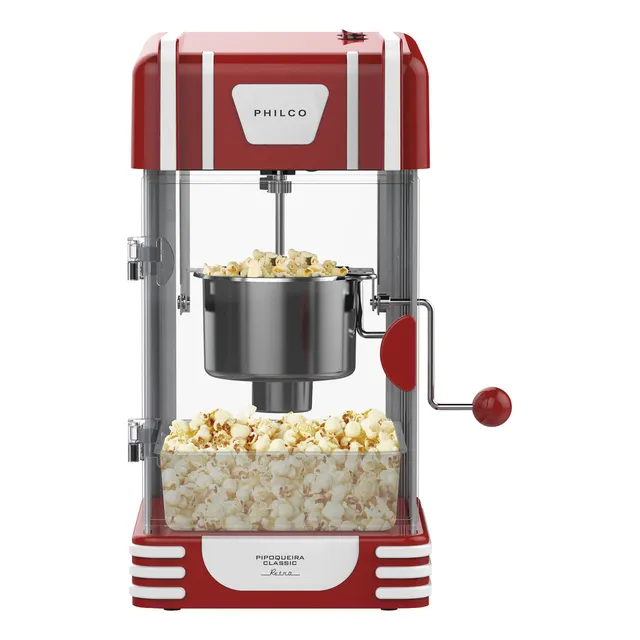 Pipoqueira Classic Retrô PPI04V, Misturador Automático, Com Bandeja Para Servir Pipoca 220V Philco