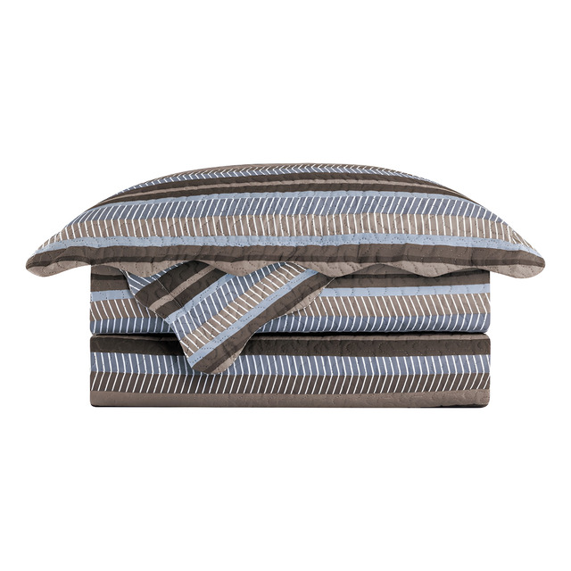 Kit Cobre Leito Colcha Evolution Patchwork Domus Queen Camesa