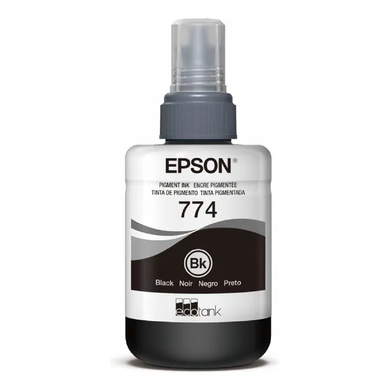 Botella De Tinta Epson Negra Pigmentada T774