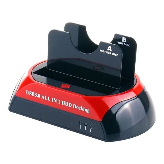 Docking Station Usb3.0 A Dos Discos Rigidos Sata 2.5 Y 3.5