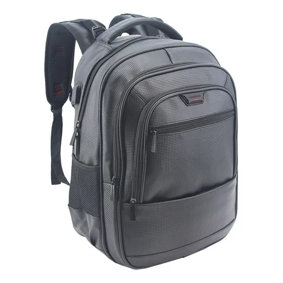 Mochila Pu Portanotebook 3 Divisiones C/ Bolsillo Horizontal Color Negro 4