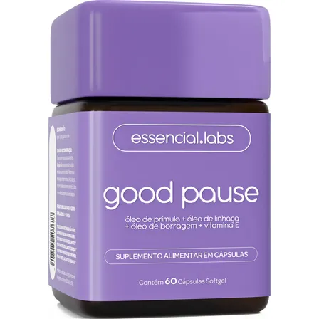 Good Pause - Fórmula Exclusiva Para A Menopausa E Tpm Com Pribolin Um Blend Poderoso De Óleo De Prímula, Óleo De Borragem, Òleo De Linhaça E Vitamina E - 60 Cápsulas Softgel Sem Sabor
