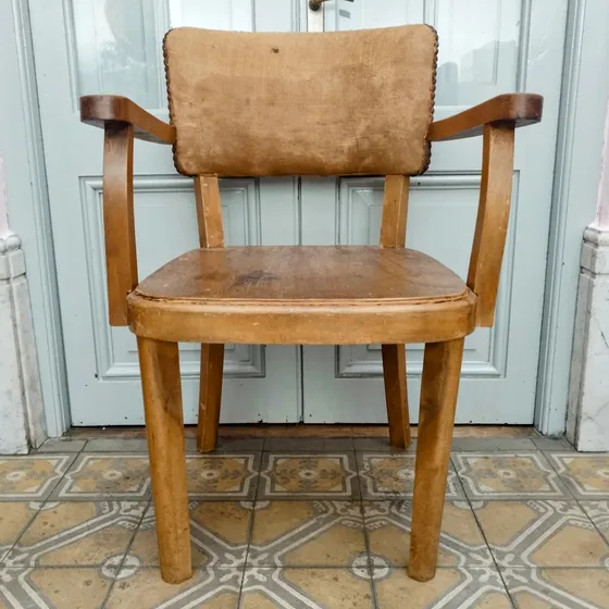 Sillón Sitial Francés Estilo Art Deco Para Restaurar