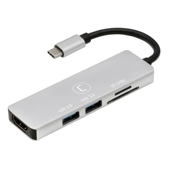 Hub Tipo C 5 En 1 Hdmi 4k - Usb A 3.0 - Sd - Micro Sd