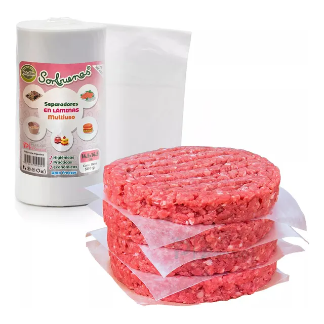 Rollo Folex Separadores Hamburguesas Paty X 12 Unidades