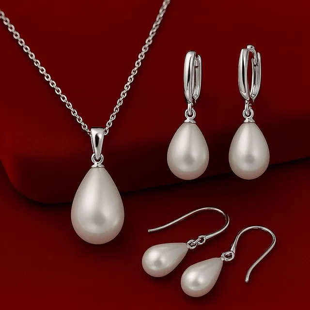 Collar De Perlas Y Plata Ley 925  / Oferta Del Dia