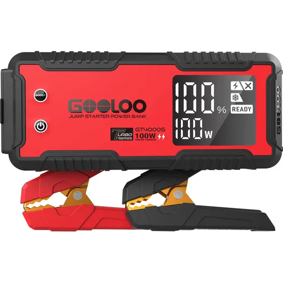 Gooloo Gt4000s Arrancador De Coche 4000a Cargador 100w Color rojo