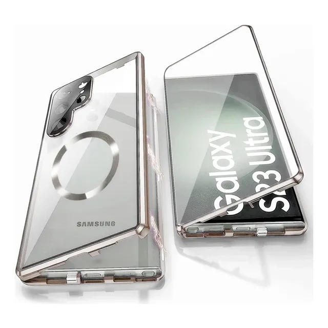 Capa 360 Com Metal Luxo P Galaxy S23 S24 S25 Ultra Plus Fe +