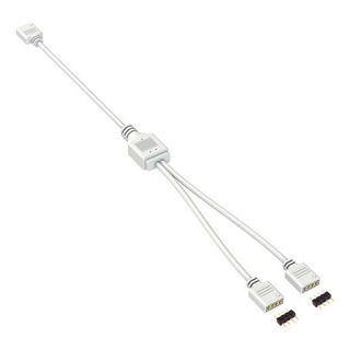 Cabo Y Splitter Rgb 12v 4 Pinos Branco 1 Para 2 Saídas Cabo Y Splitter Rgb 12v 4 Pinos Branco 1 Para 2 Saídas