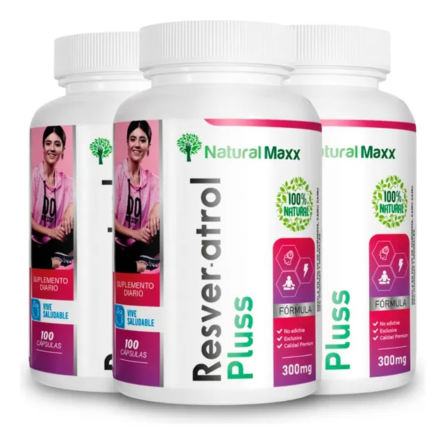 Pack 3 Resveratrol 300 Capsulas Naturalmaxx Ofertas