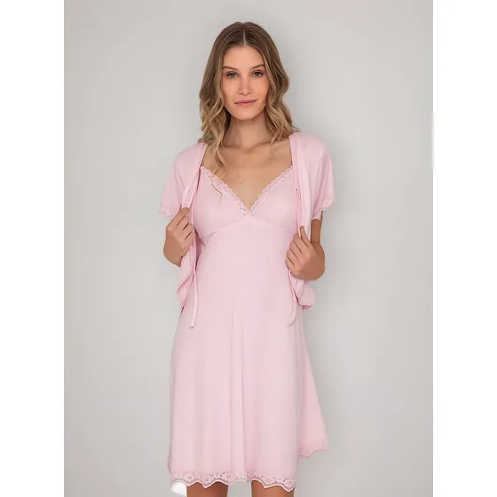 Conjunto Maternal Liso Puntilla+ Regalo Bianca Secreta 25054
