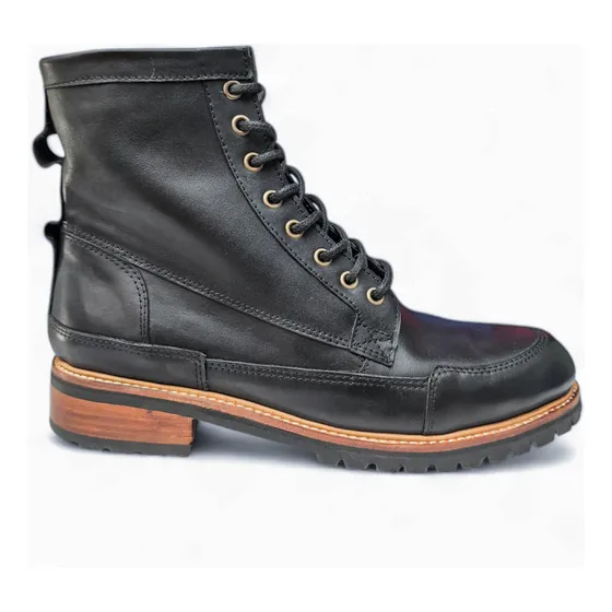 Borcego Cuero Vacuno Hombre Premium Artesanal Taco De Suela