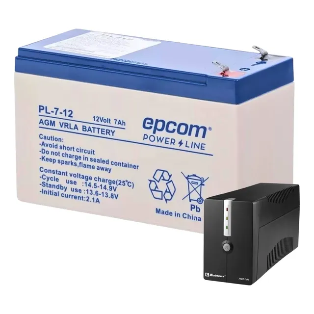 Epcom Powerline Pl-7-12 Alarmas, Control Acceso 12 Vcc 7 Ah