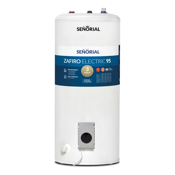 Termotanque Eléctrico Señorial Zafiro Teszp-95 80 Litros Color Blanco
