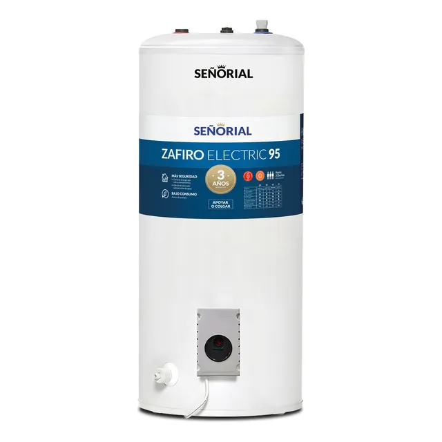 Termotanque Eléctrico Señorial Zafiro TESZP-95 80 Litros color blanco