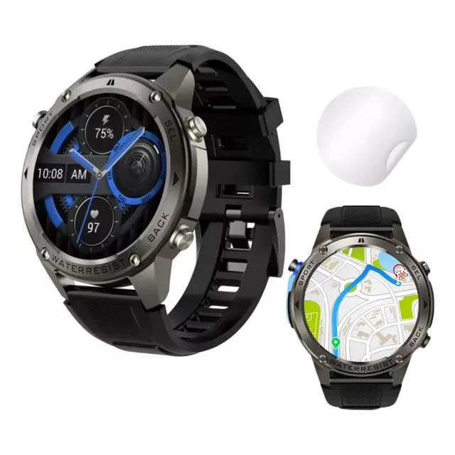 Smartwatch Dm56 Amoled Gps Sumergible Militar Negro