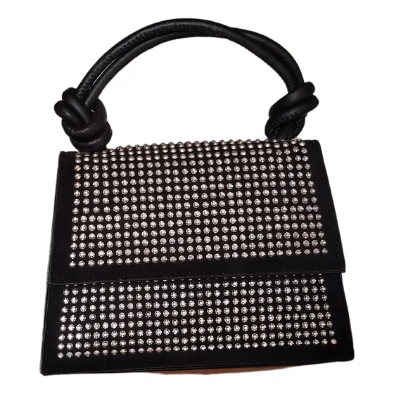 Bolso Cartera De Mano Diamante Con Asa