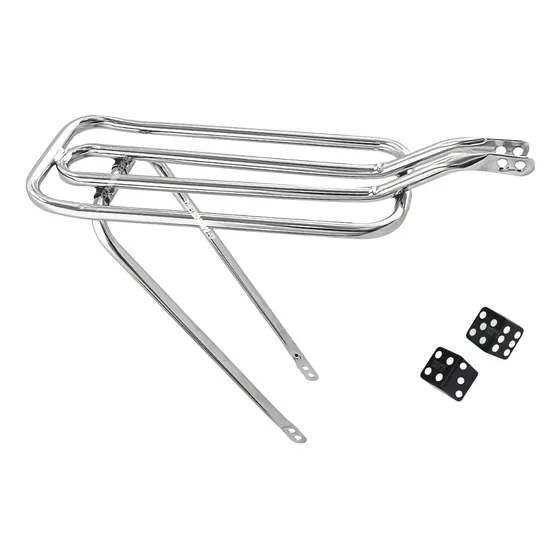 Garupa Reta De Bike Bagageiro Bicicleta Cromada Aro 20 24 26 Aço Articulado Tubular